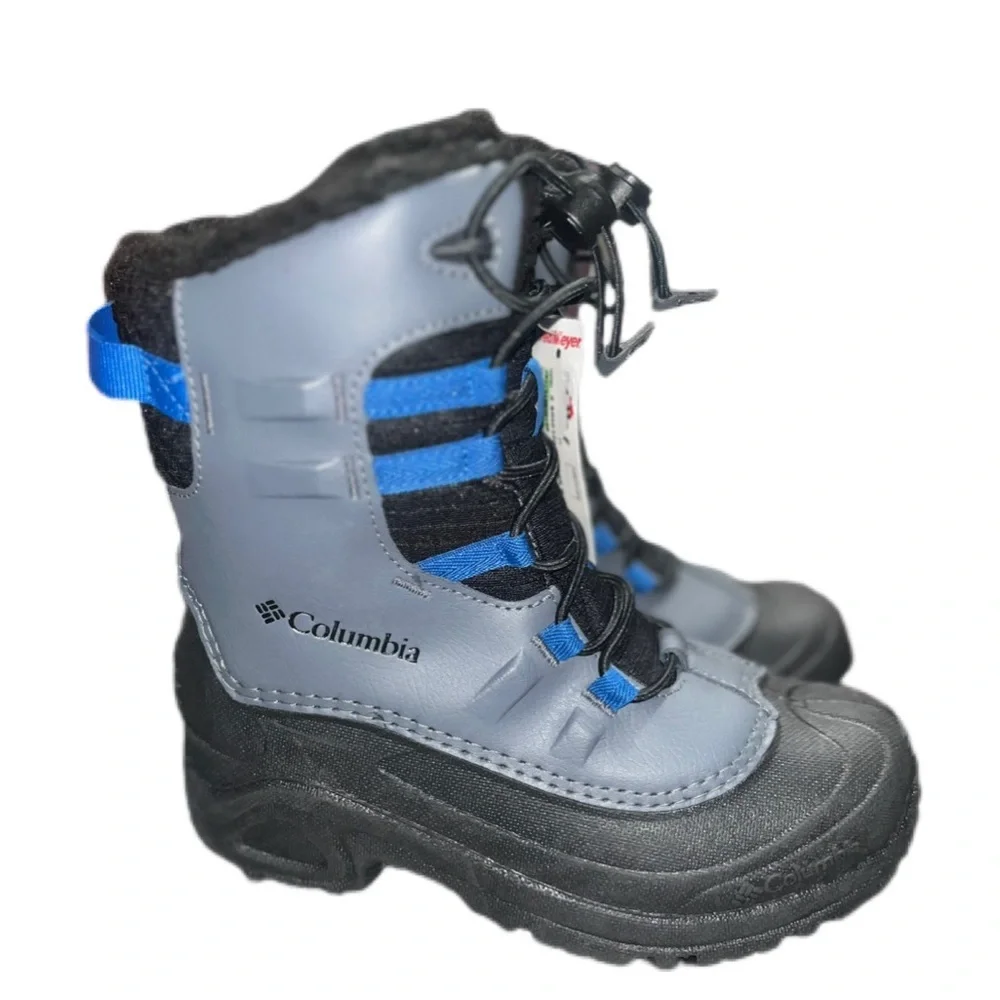 NWT Columbia Bugaboot Celsius Insulated Waterproof Snow Boot,Shark/Bright Indigo